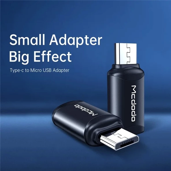 MCDODO OT-7690 Type-C - Micro USB OTG Adaptörü - Siyah - Resim 3