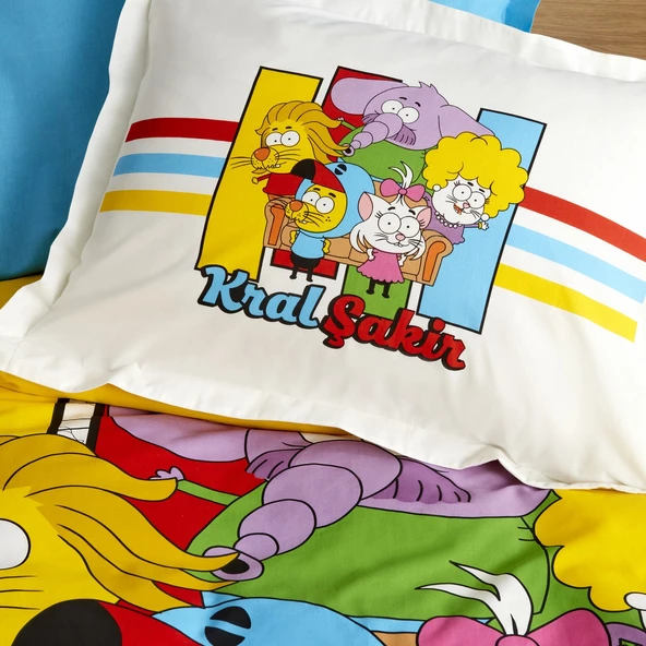 Karaca Home X Kral Şakir Sıkı Dostlar Tek Kişilik Nevresim Takımı - 7