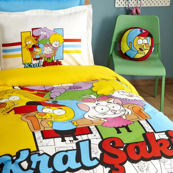 Karaca Home X Kral Şakir Sıkı Dostlar Tek Kişilik Nevresim Takımı - 4