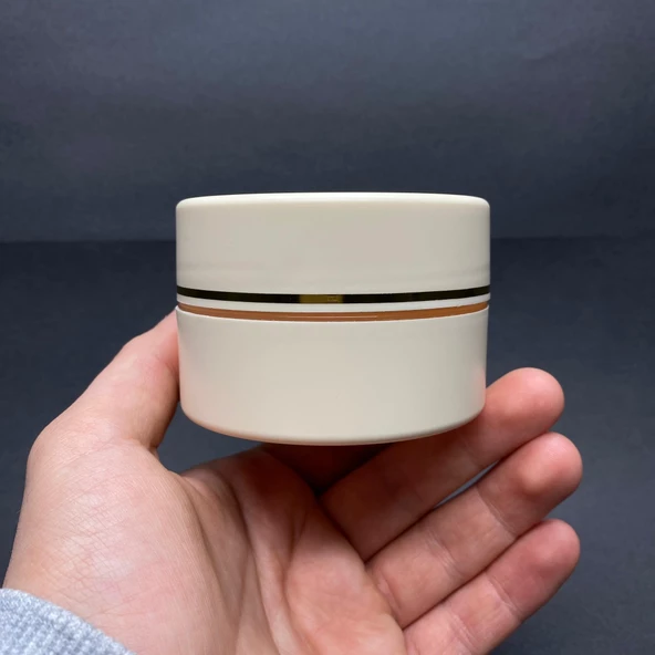 100 ml Plastik Krem Kutusu , 100 cc Krem Renkli Kapaklı Krem Kavanozu x 3 Adet