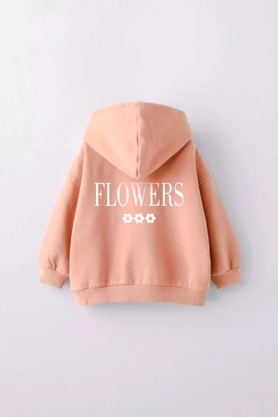 KIZ ÇOCUK LİFES GARDEN BASKILI KAPÜŞONLU MANŞETLİ SWEATSHİRT - Resim 8