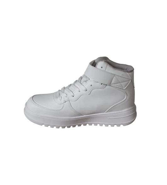 JUMP Kadın Beyaz Cilt Bilekli Bağcıklı Çırtlı Comfort Kalın Taban Spor Ayakkabı - Resim 3