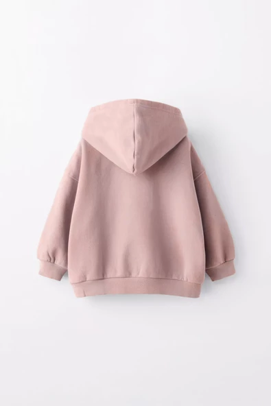 KIZ ÇOCUK MİNNİE BASKILI KAPÜŞONLU MANŞETLİ SWEATSHİRT - 6