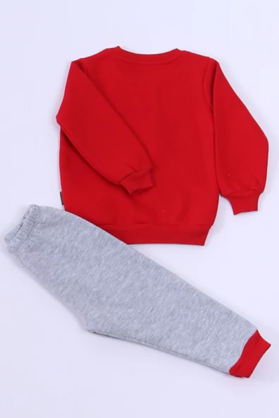 ERKEK BEBEK 3 İPLİK EŞOFMAN TAKIMI BOOM BASKILI A33 - Resim 3