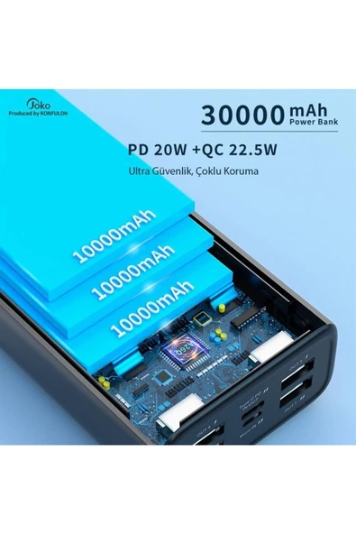 A26Q Powerbank 30.000 Mah Pd 20w Hızlı Şarj - 11