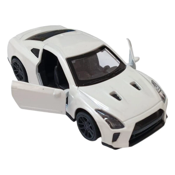 Çek Bırak Metal Araba - 4311E - Beyaz - Resim 4