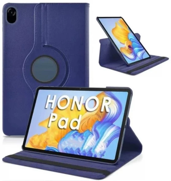 Honor Pad X8a ile Uyumlu Uyku Modlu Kapaklı Stand Olabilen Smart Kılıf  Lacivert