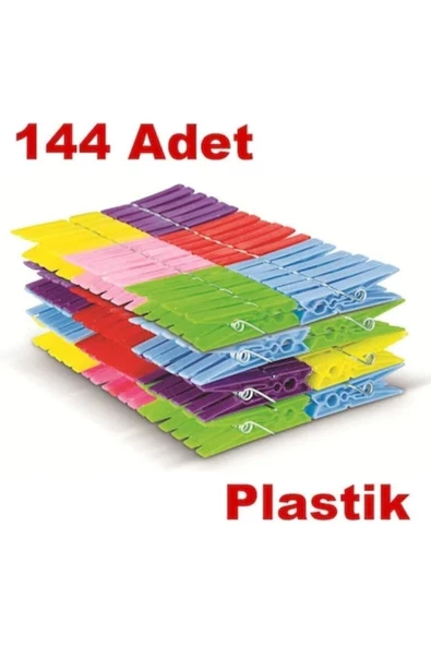 AKYAZI Çamaşır Mandalı Çelik Yaylı 144 Adet Çamaşır Mandalı - 4