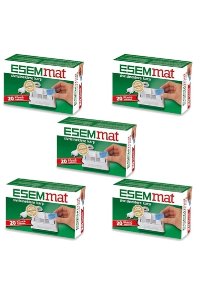 Esemmat Sivrisinek Kovucu 20 Tablet 5'li Paket