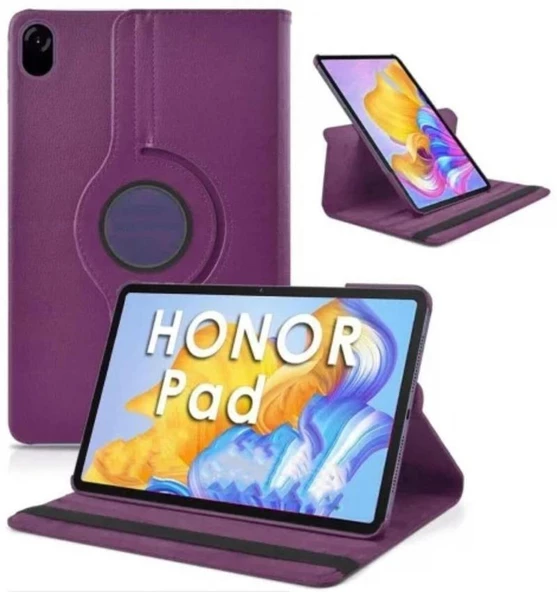 Honor Pad X8a ile Uyumlu Uyku Modlu Kapaklı Stand Olabilen Smart Kılıf  Mor