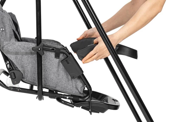 Rival Gondol Yatabilen Tenteli Mama tepsili Bebek Salıncak Çocuk Salıncakları Gold Kahverengi - 4