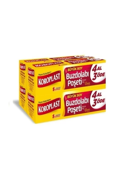 KADIKÖYAVM Koroplast Buzdolabı Poşeti 4 Paket Büyük Boy 8 Paket Orta Boy 4 Paket Küçük Boy