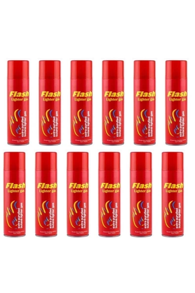 CAMPING TIME Flash Lighter Çakmak Gazı 270 ml 12 Adet Parlı 8699621150502