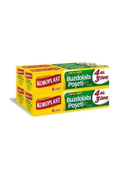 KADIKÖYAVM Koroplast Buzdolabı Poşeti 4 Paket Büyük Boy 8 Paket Orta Boy 4 Paket Küçük Boy - 2