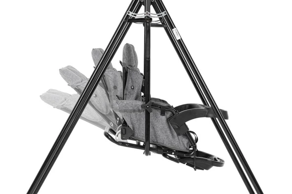 Rival Gondol Yatabilen Tenteli Mama tepsili Bebek Salıncak Çocuk Salıncakları Gold Kahverengi - 5