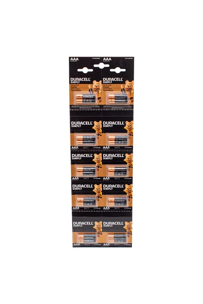 Duracell Lr03/mn2400 1.5v Alkalin Aaa Ince Kalem Pil 20li Kartela Paket Fiyat (2li Yırtmalı) - 2