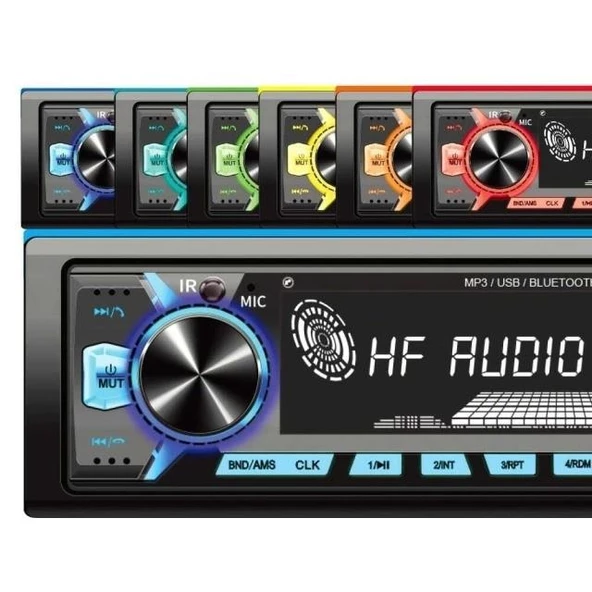 Maxessa P85 4x75W Bt 2xUsb 7Renk Ambians Aydınlatmalı Oto Teyp - 2
