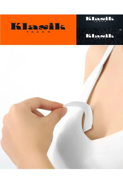 klasik yaşam Vücut Ve Kıyafet Için Çift Taraflı Sabitleme Dekolte Abiye Gelinlik Elbise Sütyen Bantı 10 Adet - 2