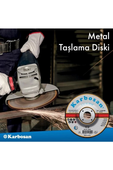 KARBOSAN Metal Taşlama Diski 115x6.4x22.23 - 4