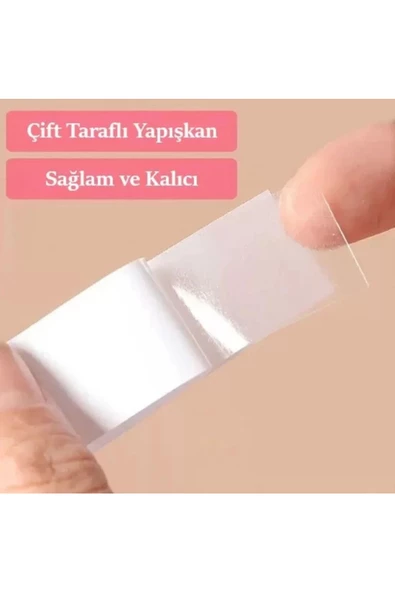 btmhome Dekolte ve Kıyafet Sabitleyici Şeffaf Bant ve Dekolte Kıyafet Sabitleme Bandı - 6