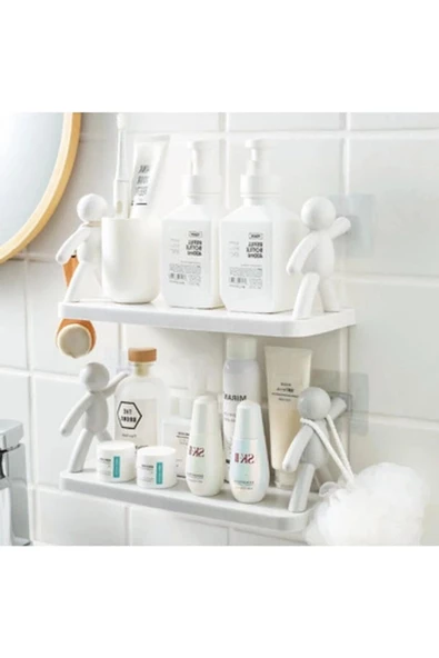 Btm Home Yapışkanlı Mutfak ve Banyo Dekoratif Raf - 2
