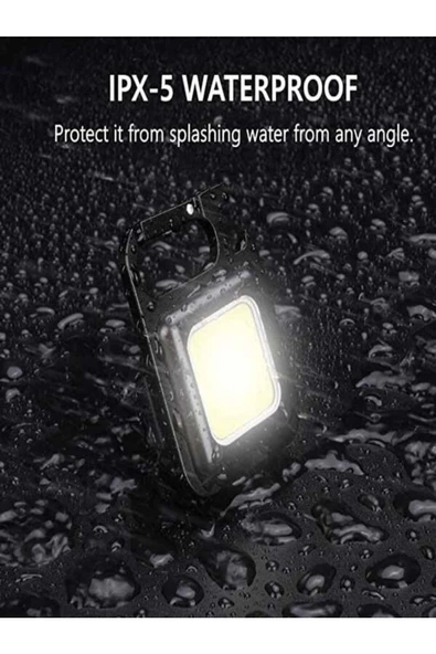 Tunytech Cob Rechargeable Keychain Light- 800 LÜMEN 30 COB LED MIKNATISLI KAMP  FENERİ EL FENERİ - 3