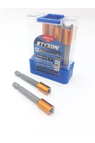 TYSON PZ2x65mm S2 Çeliği Mıknatıs Uçlu Bits Uç (1 ADET)