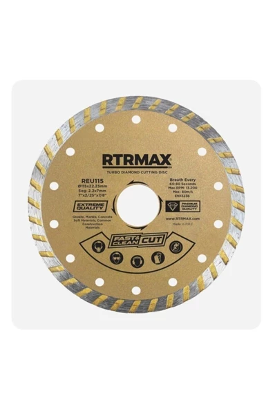 Rtrmax Turbo Kanallı Elmas Testere 115mm