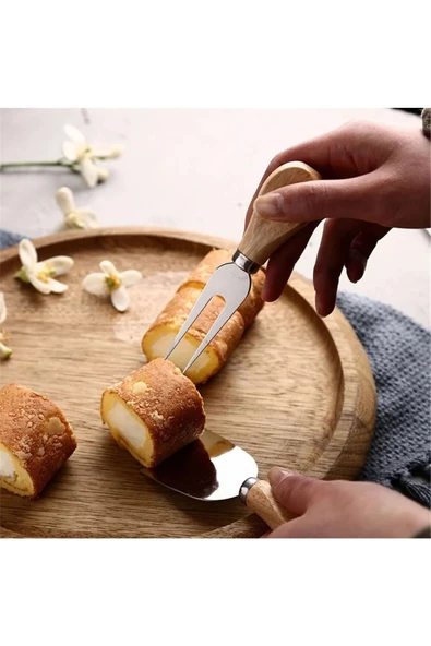 btmhome Bambu Saplı Peynir Tereyağı Kahvaltı Seti 4 Parça - 3