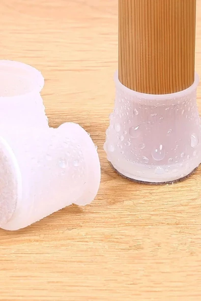 btmhome 24 ADET MASA SANDALYE SİLİKON KORUYUCU KILIF - Gürültü Emici Parke Koruyucu - 3
