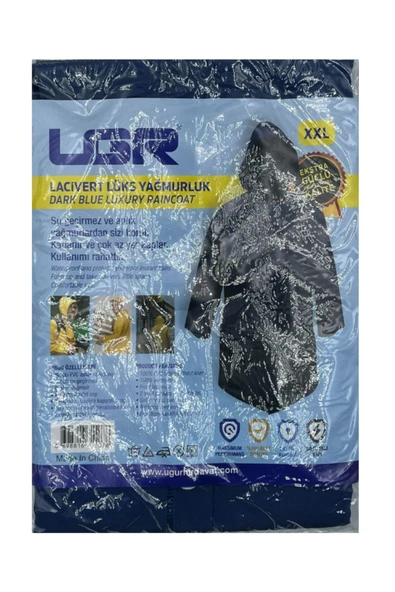 UGR Lüx Yağmurluk Pardösü Xxl Lacivert - 3