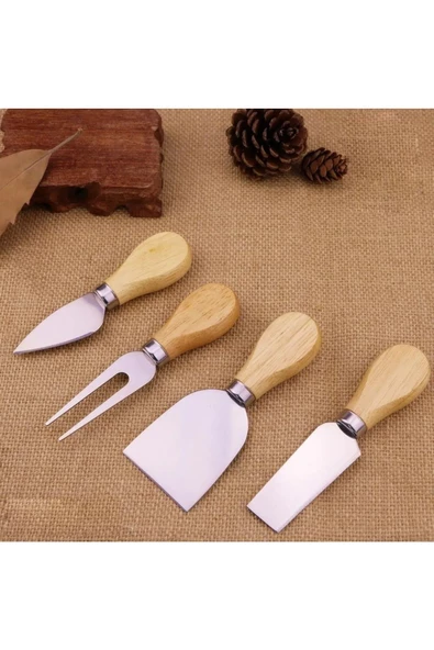 btmhome Bambu Saplı Peynir Tereyağı Kahvaltı Seti 4 Parça - 4