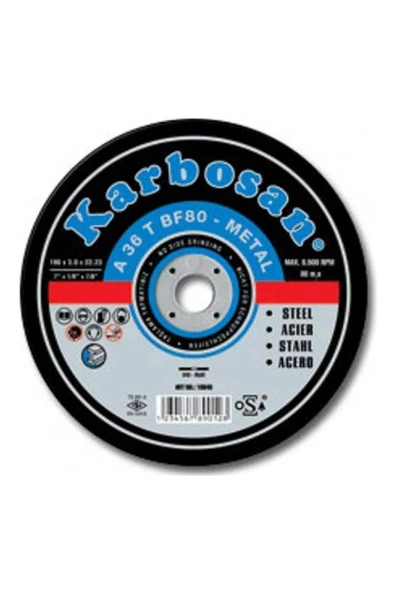 KARBOSAN 230 Mm Metal Kesici Taş