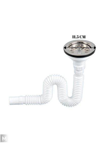 Gama GENİŞ AĞIZLI KÖRÜKLÜ TEKLİ ÇÖPMAK SİFONU (DERİN) - EVİYE (MUTFAK) LAVABO GİDER BORUSU - Resim 2