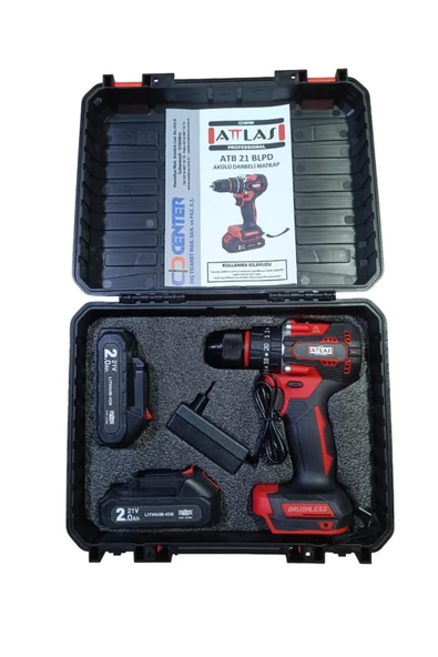 Attlas ATB 21 BLPD-202C 21V Çift Akülü Kömürsüz Darbeli Matkap - 3