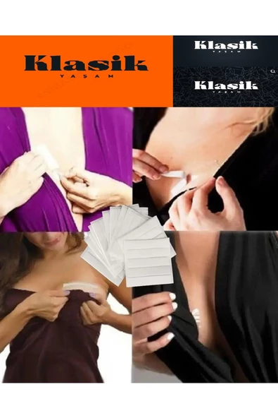 klasik yaşam Vücut Ve Kıyafet Için Çift Taraflı Sabitleme Dekolte Abiye Gelinlik Elbise Sütyen Bantı 10 Adet