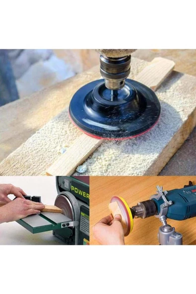 AKBELLİ GROUP 1 PAKET(20 Adet) Cırt Zımpara 115 Mm Spiral Avuç Taşlama Matkap Uyumlu (150 KUM) - 5
