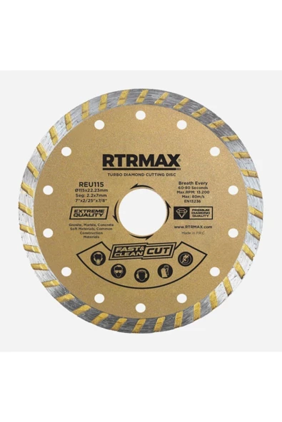 Rtrmax Reu180 Turbo Elmas Testere 180x22mm