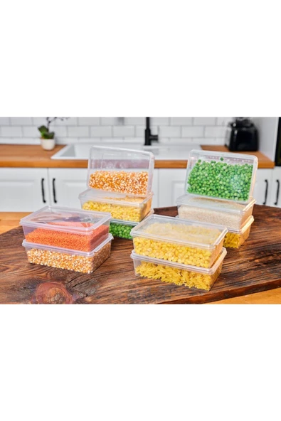 btmhome Saklama Kabı 10 Adet Kendinden Kapaklı Kilitli,Dondurucu,Gıdaya Uygun Set - 3
