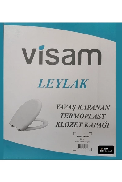 Visam Leylak Yavaş Kapanan Klozet Kapağı Alttan Sıkmalı 529-001 Plastik Menteşe Beyaz - 2