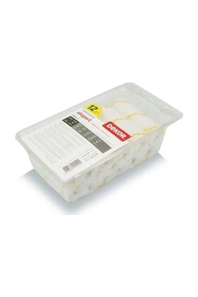 Dekor Eksport Saten Parmak Rulo Yedeği 10 Cm  (12 Adet)