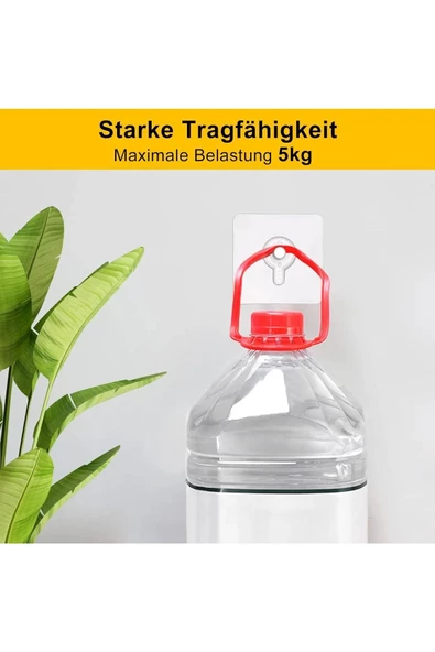 btmhome Güçlü Kendinden Yapışkanlı Duvar Askısı - Elbise, Çervece, Saat, Askısı Duvar Kancası 3 Adet - 5