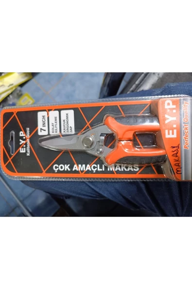 E.Y.P Çok Amaçlı Makas Bitki, Kauçuk, Sac, Plastik, Kablo, Halı Kesim Makası - 4