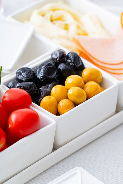 btmhome 6 Parça Oval Tepsili Porselen Kapaklı Kahvaltı Takımı Seti - 5