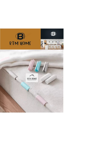 btmhome 6 Adet Yorgan Döşek Kılıfı Ve Çarşaf Tutucu Sabitleyici Kaydırmaz Nevresim Örtü Düzenleyici Klipsle