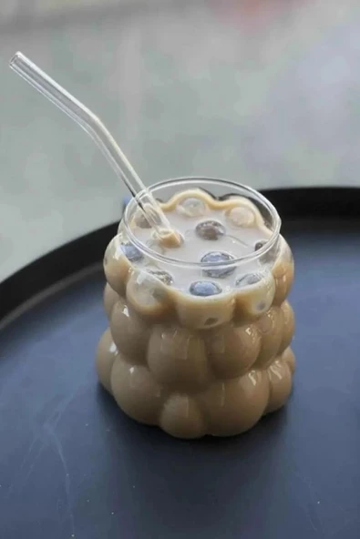 Btm Home Üzüm Bardak Boncuk Şekilli Isıya Dayanıklı BorosilikaBardak Kahve Ve Sunum Bardağı - 3