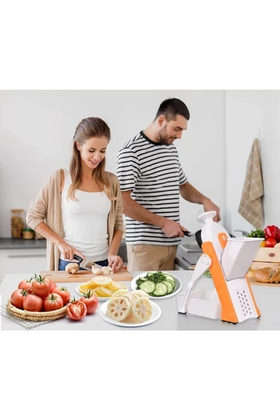 btmhome Sebze Meyve Dilimleyici Paslanmaz Çelik Bıçaklı - 2