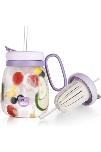 Btm Home Çay demlik 850ml cam su şişesi taşınabilir büyük kapasiteli içecek