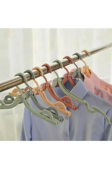 btmhome 5 Adet Katlanabilir Sihirli Seyahat Askısı - T-shirt Gömlek Pantalon Etek ve Elbise Askısı - 2
