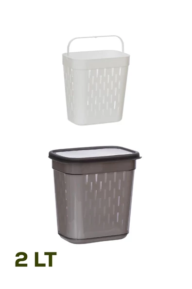 btmhome Süzgeçli Turşuluk, Zeytinlik, Çok Amaçlı Dikdörtgen Saklama Kabı Seti - 2 Lt - 2